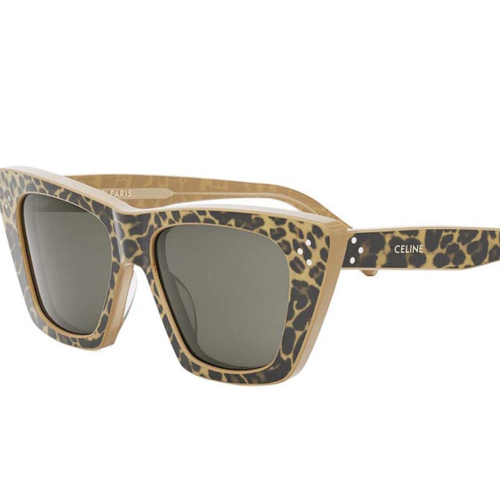 NEW Celine CL40187I 99A Cheetah/Smoke 51-16-140 Sunglasses IN BOX AUTHENTIC - Picture 2 of 6